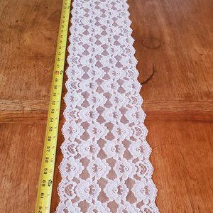 Lace 7" X 2 yds Flowers Scallop Edge Wedding Decor